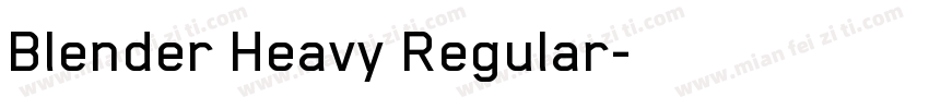 Blender Heavy Regular字体转换